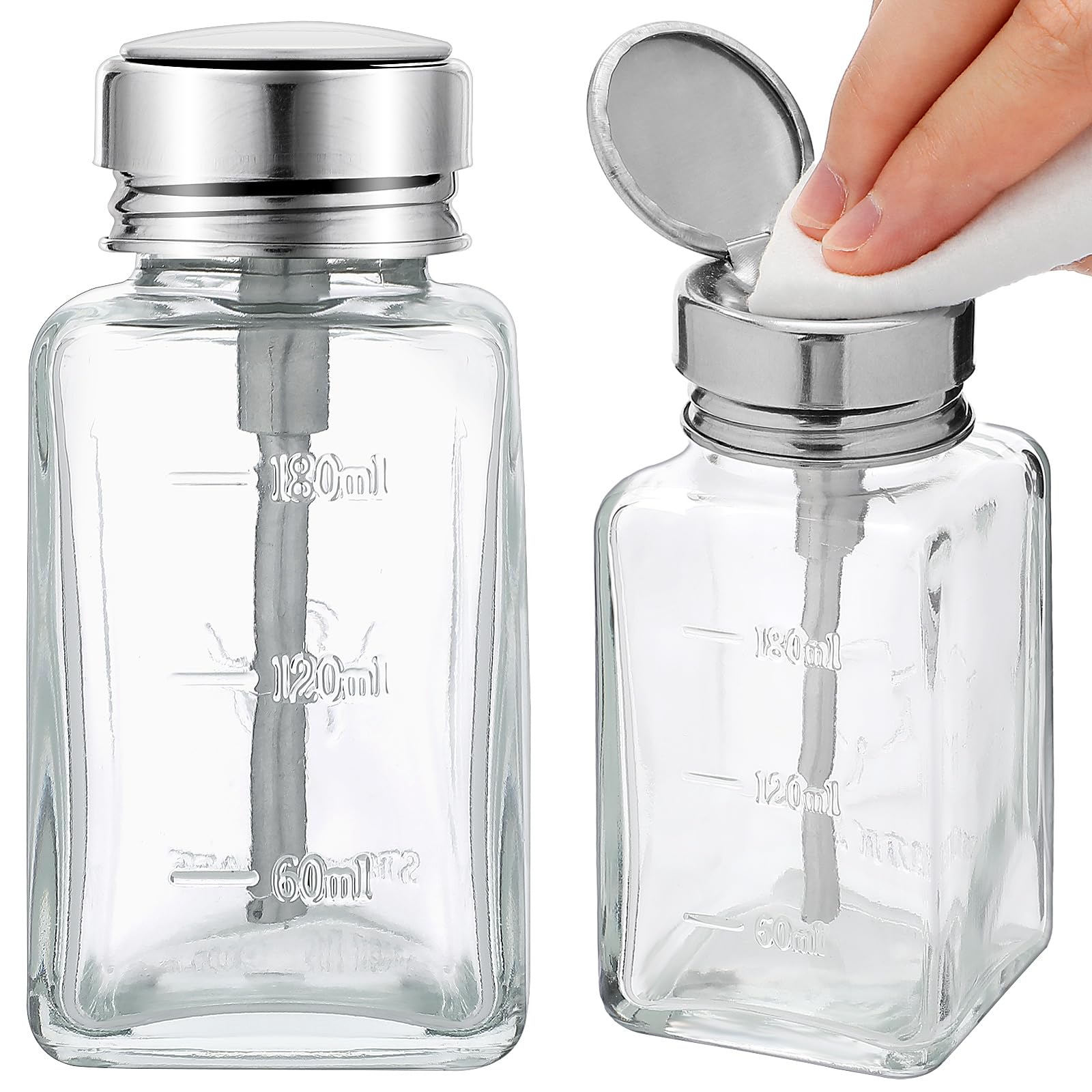 Lallisa clear pump dispenser bottle for easy lotion dispensing at home.