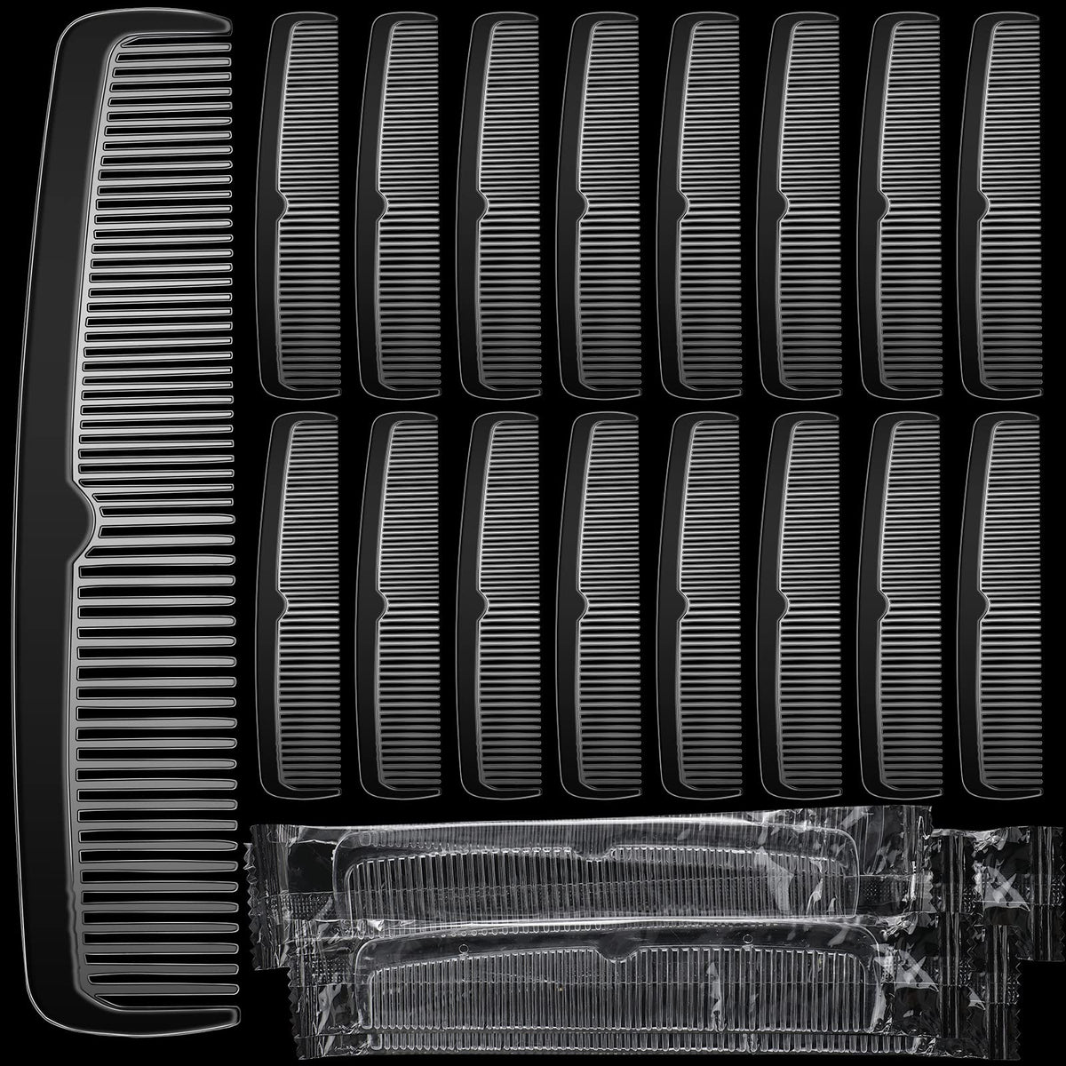Lallisa individually wrapped combs collection for clean, on-the-go grooming.