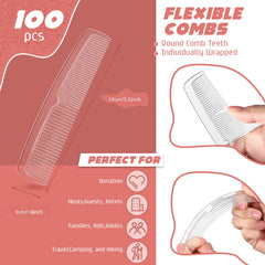 Lallisa transparent packaging keeps each comb hygienic during travel.