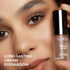 Lamel Matte Liquid Eyeshadow brown swatch showcases rich pigment for versatile looks.