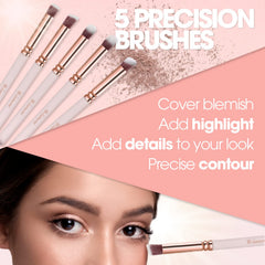 Lamora Kabuki concealer brush provides precise coverage for blemishes and under eyes.
