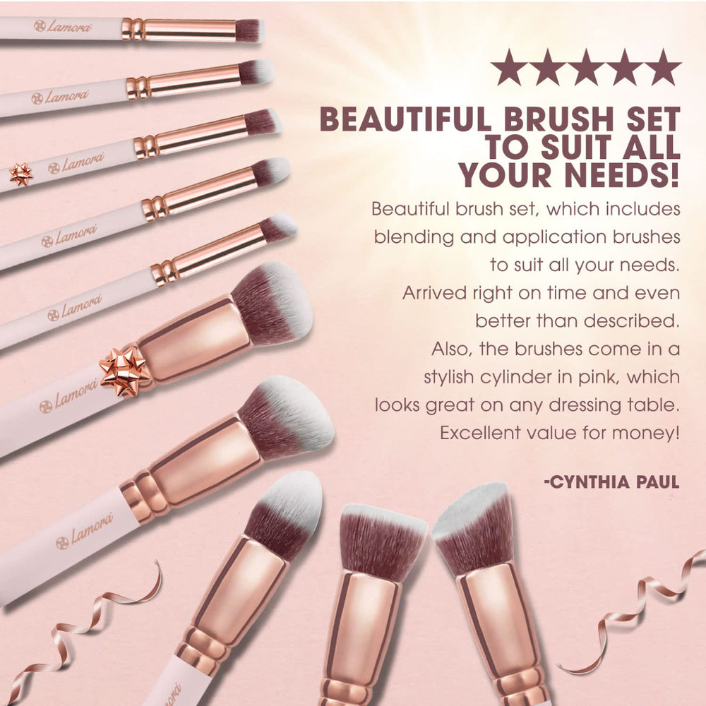Lamora Kabuki eyeshadow brush enables detailed, seamless eye makeup.