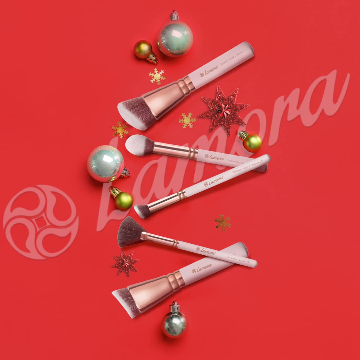 Lamora synthetic bristles provide vegan cruelty-free performance across contours.
