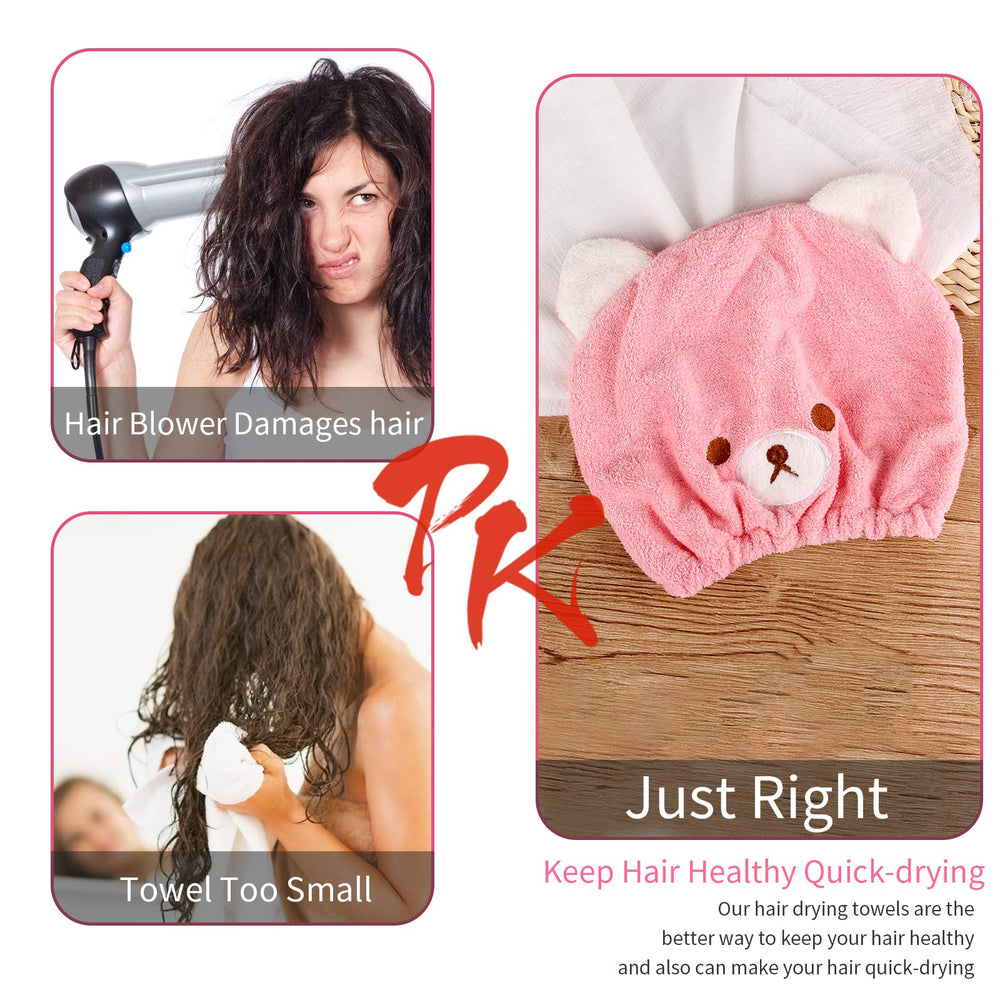 Lamoutor easy-use hair towel wraps snugly for busy families