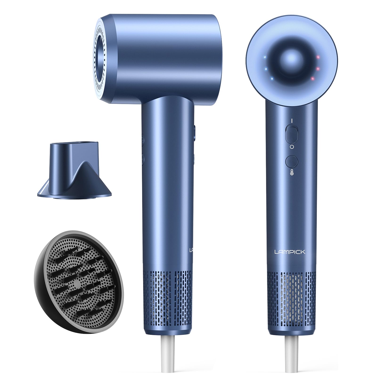 LAMPICK brushless motor close-up shows 150000rpm for fast drying.