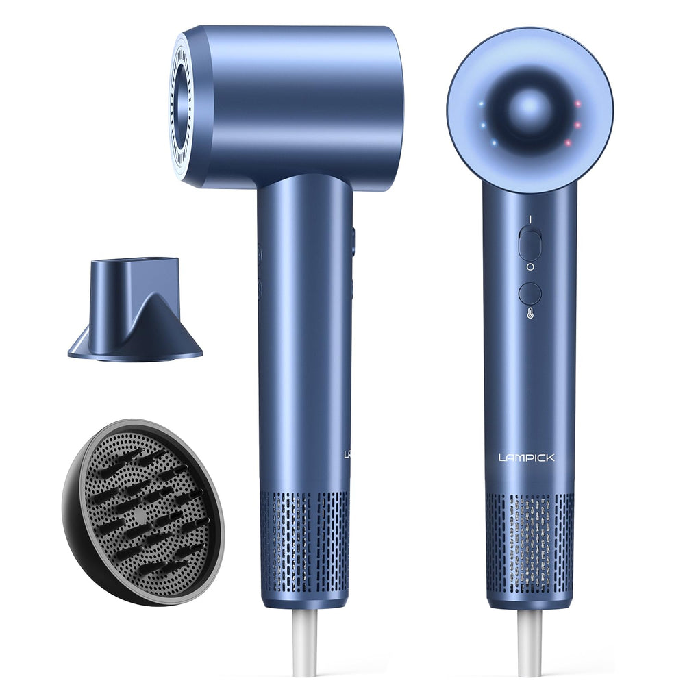 LAMPICK brushless motor close-up shows 150000rpm for fast drying.