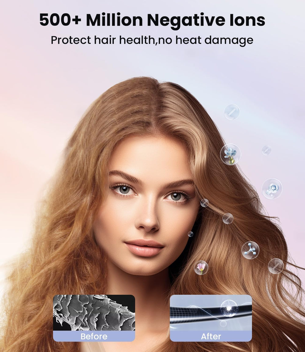 LAMPICK Hair Dryer control panel shows 5 temperatures and 3 speeds.