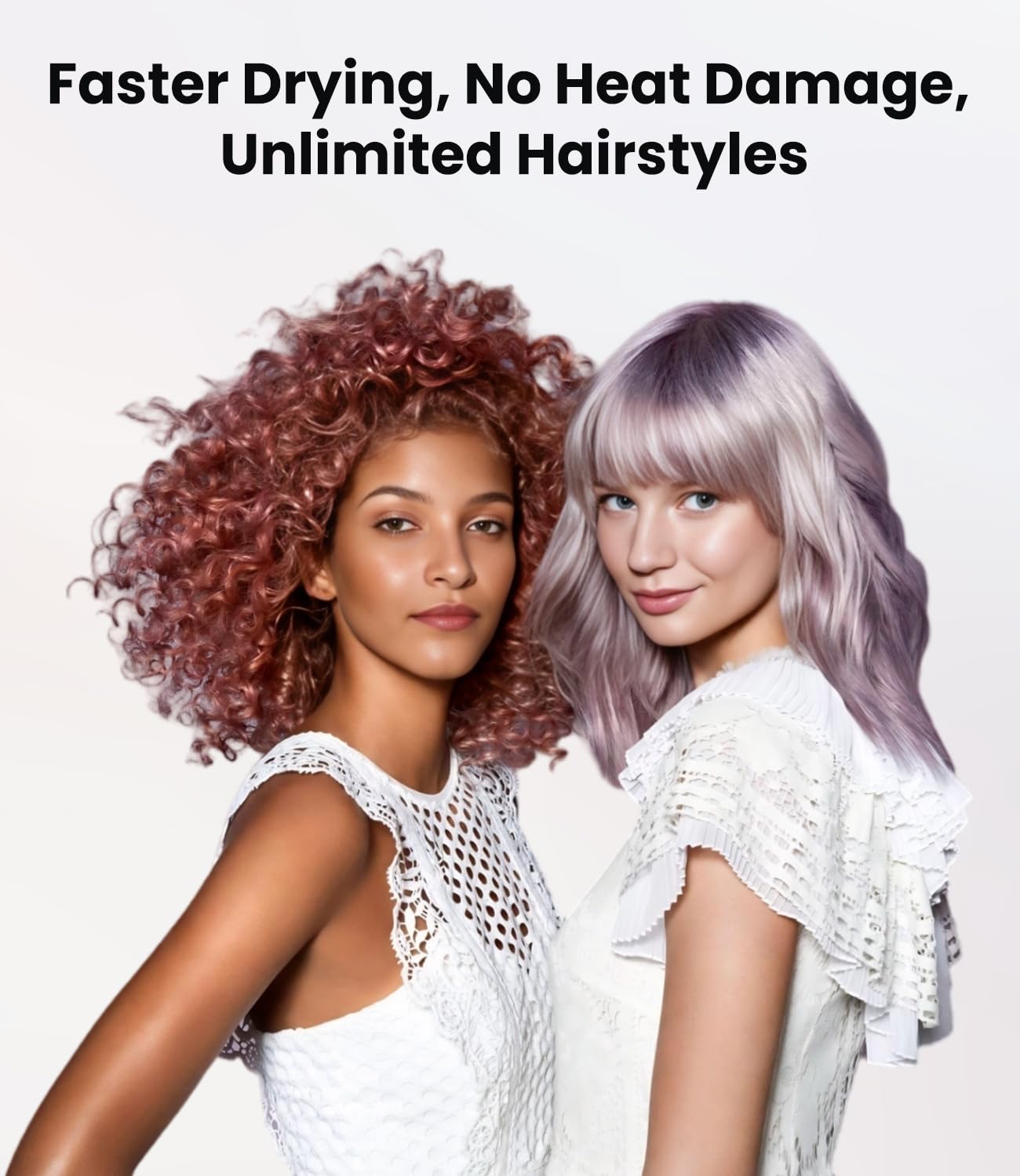 LAMPICK hair dryer includes two magnetic attachments for versatile results.