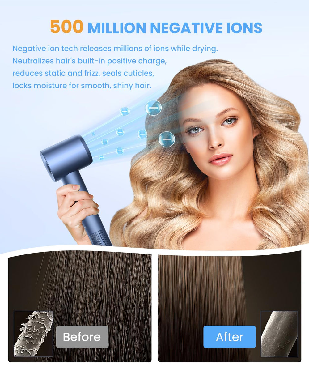LAMPICK dryer displays five temps and three speeds for versatile styling