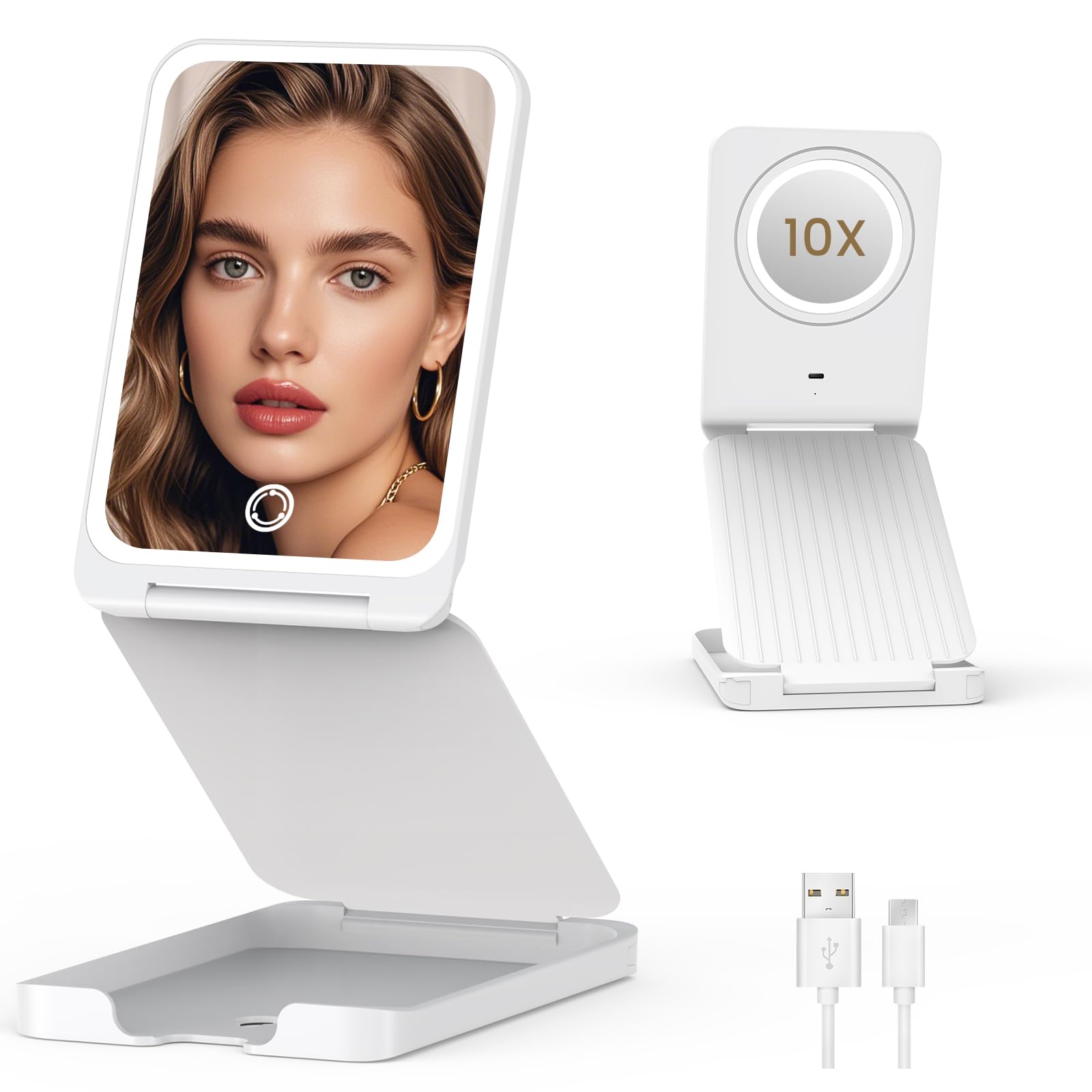 LAMPICK travel mirror folded compact for easy packing.