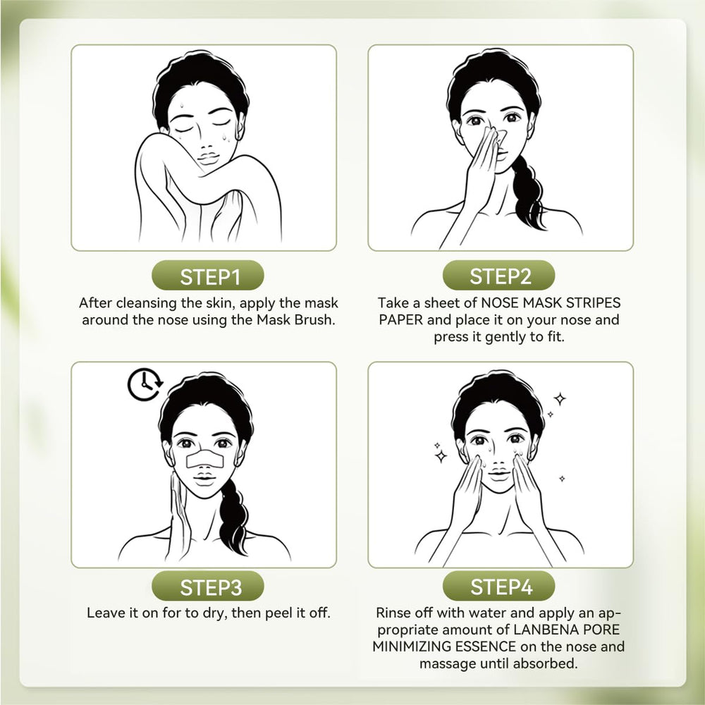 LANBENA nose area during use demonstrates deep-clean routine