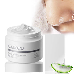 LANBENA 2.0 nose pore strips packaging highlights refillable brush kit for cleaner application.