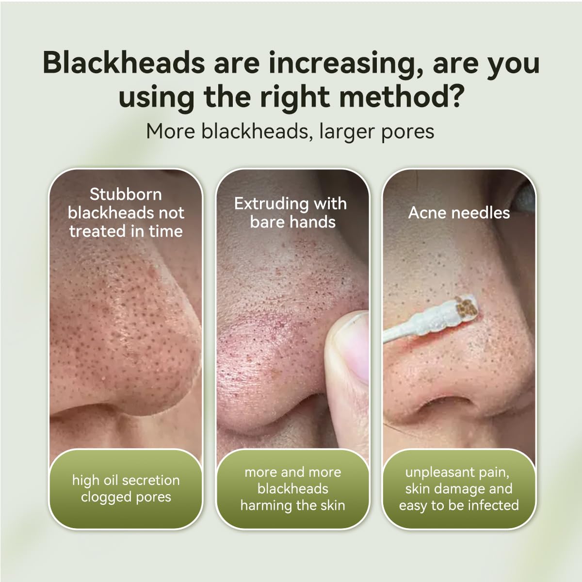 LANBENA close-up of pore cleansing action pulling impurities from pores