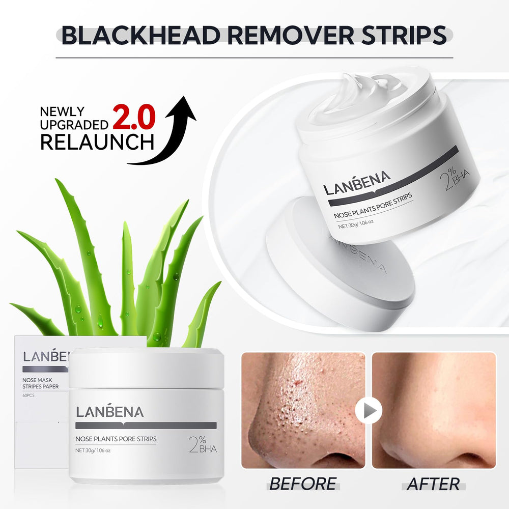 LANBENA face pore cleanse close-up highlights deep-clean results.
