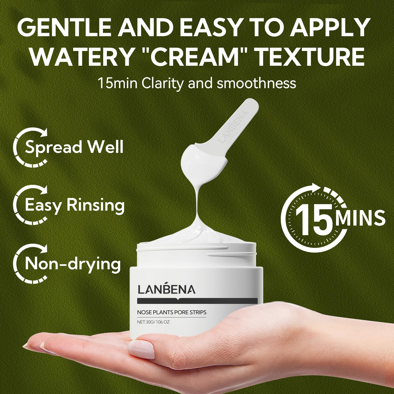 LANBENA forehead nose chin use demonstrates versatile facial care and gentle hair removal.