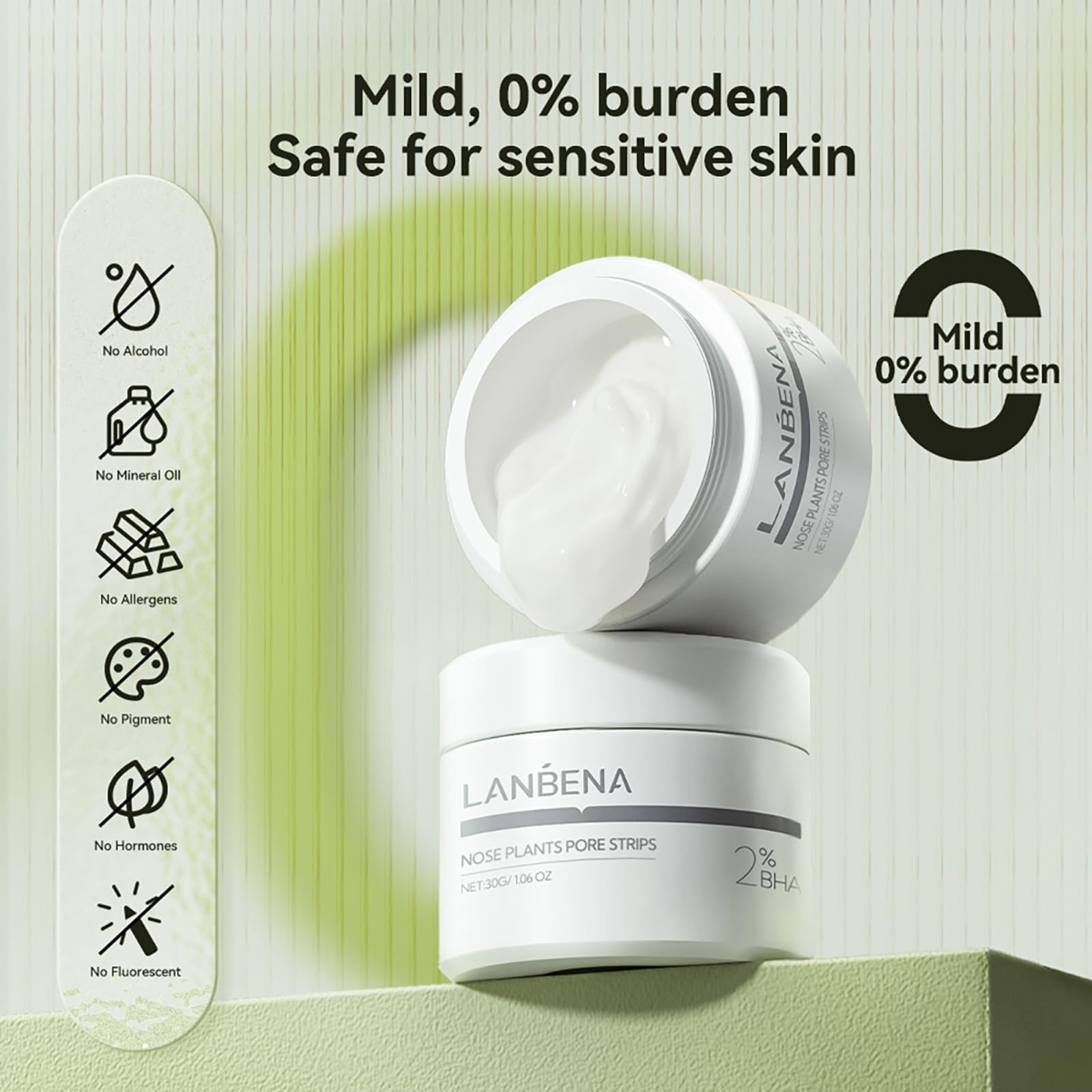 LANBENA moisture replenish skin explains deeper hydration after mask use.