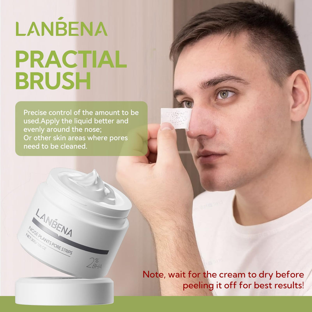 LANBENA multi-area use on forehead, nose, and chin.