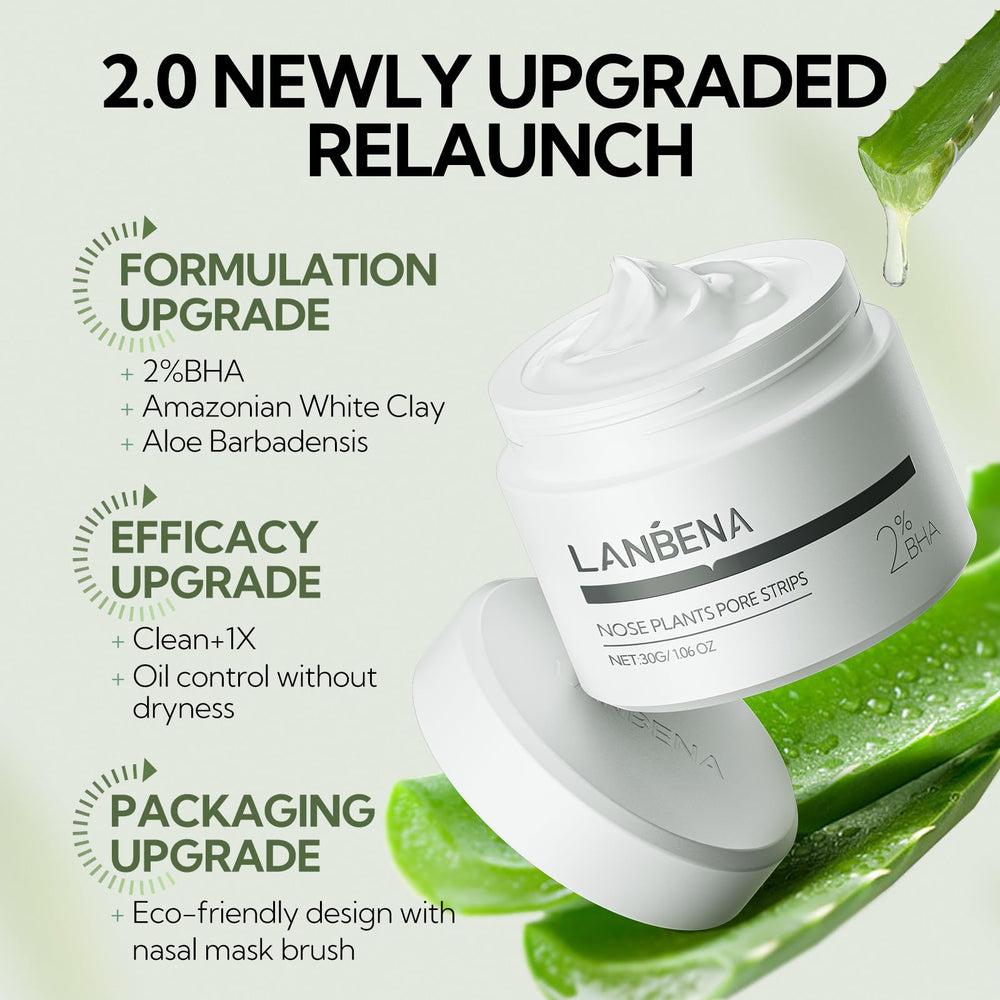 LANBENA nose pores deep-cleanse close-up suggests purifying action.