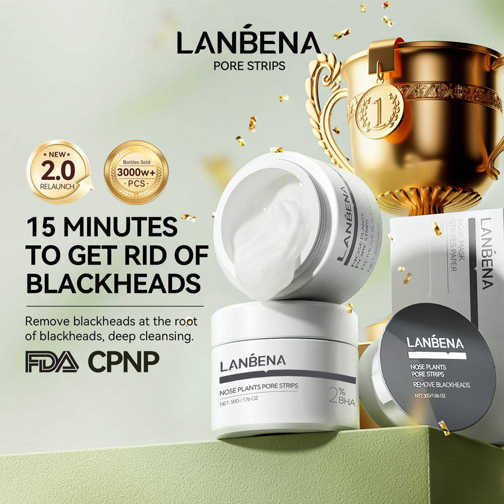 LANBENA nose close-up demonstrates effective impurity removal from pores.