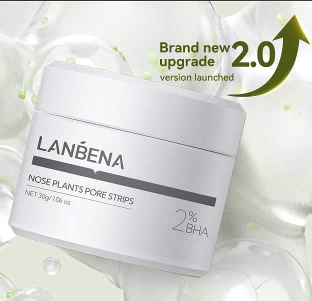 LANBENA peel-off mask removal close-up highlighting texture.