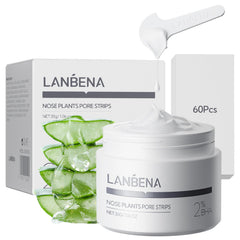 LANBENA peel-off mask sheet removal demonstrates easy whole-face use.