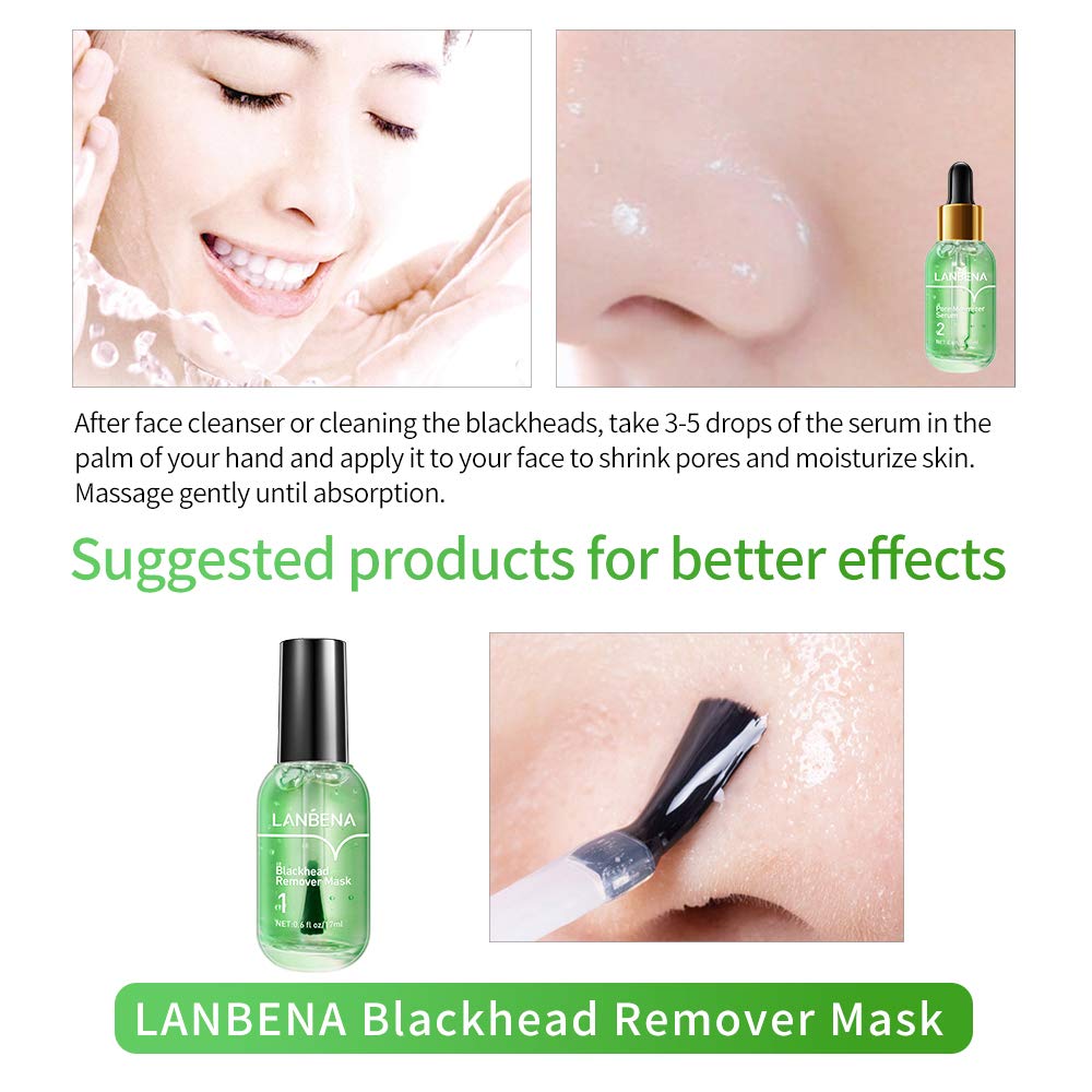 LANBENA usage steps with warm towel prep before masking for open pores