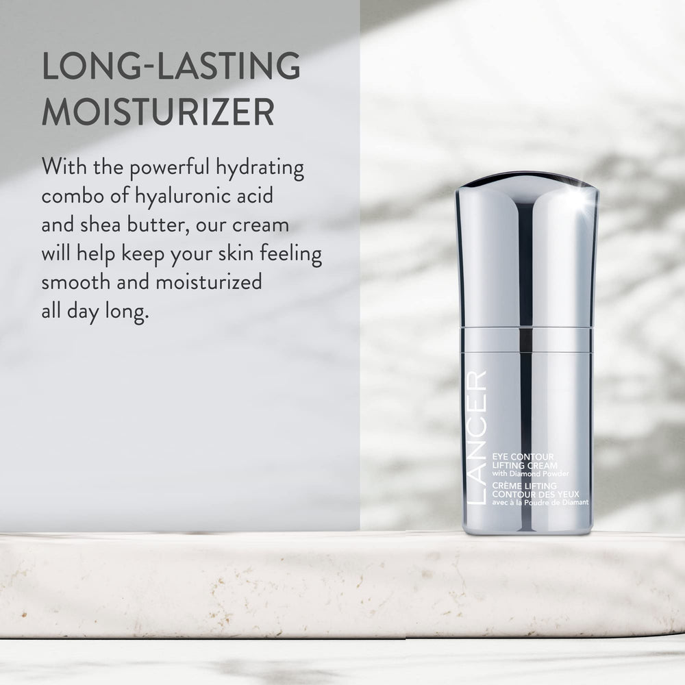 Lancer Eye-Contour Lifting Cream caffeine close-up showing eye-area refreshment and energy