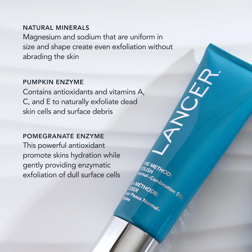 Lancer The Method Polish depicted as part of a daily three-step routine