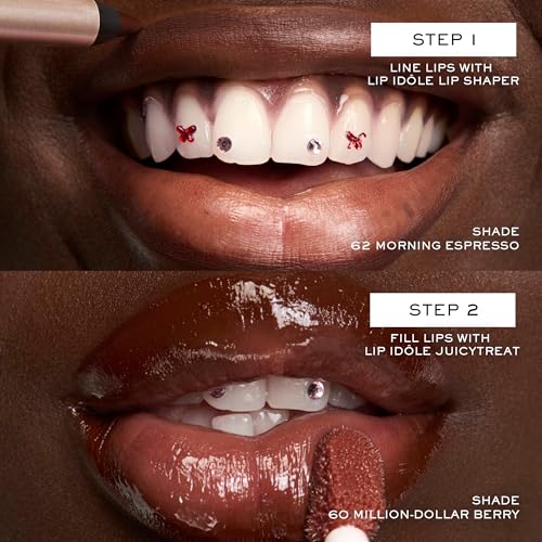 Lancôme Lip Idôle JuicyTreat bulk gloss look on lips for a radiant finish
