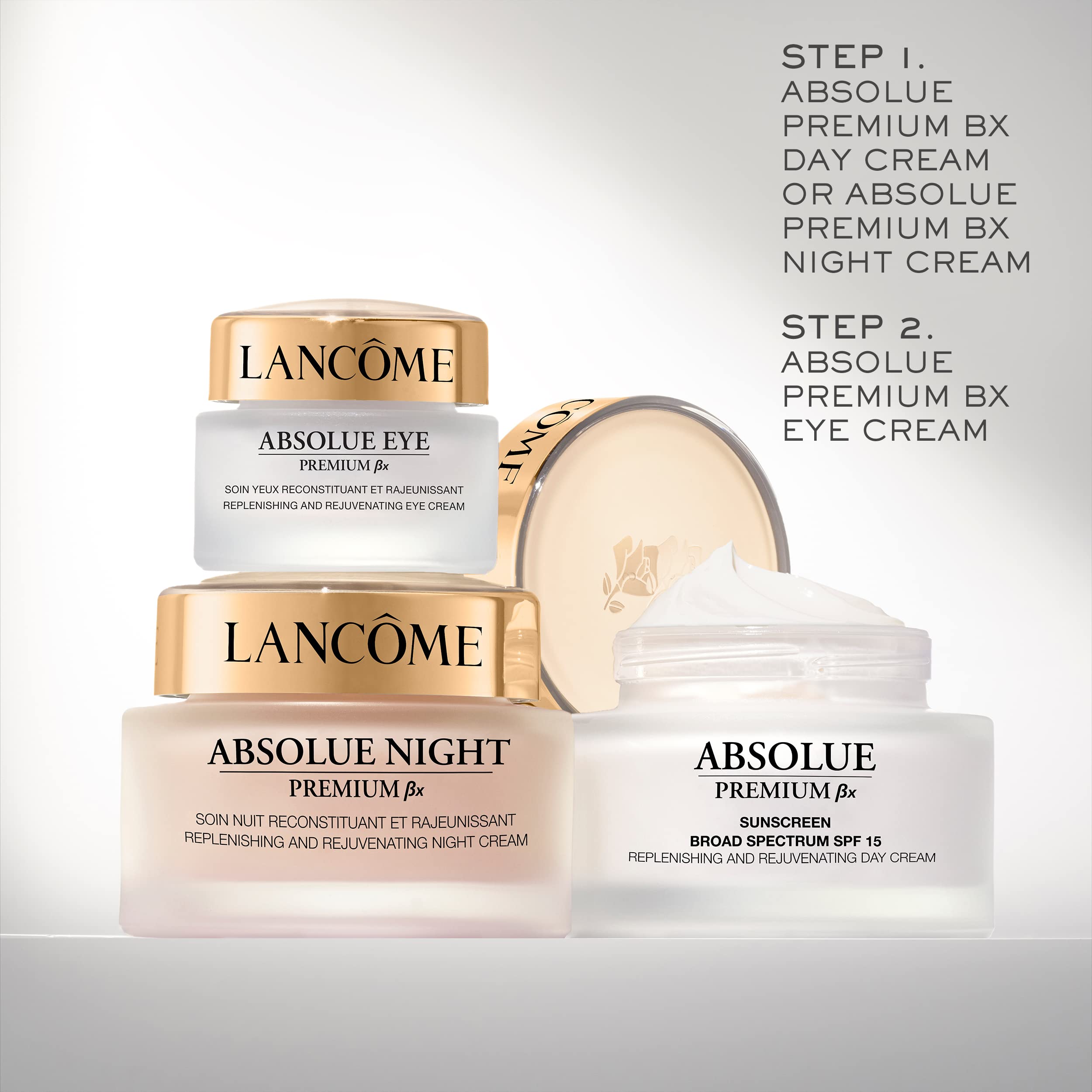 Lance9me Absolue Premium BX Day Cream with Pro-Xylane ingredient closeup.