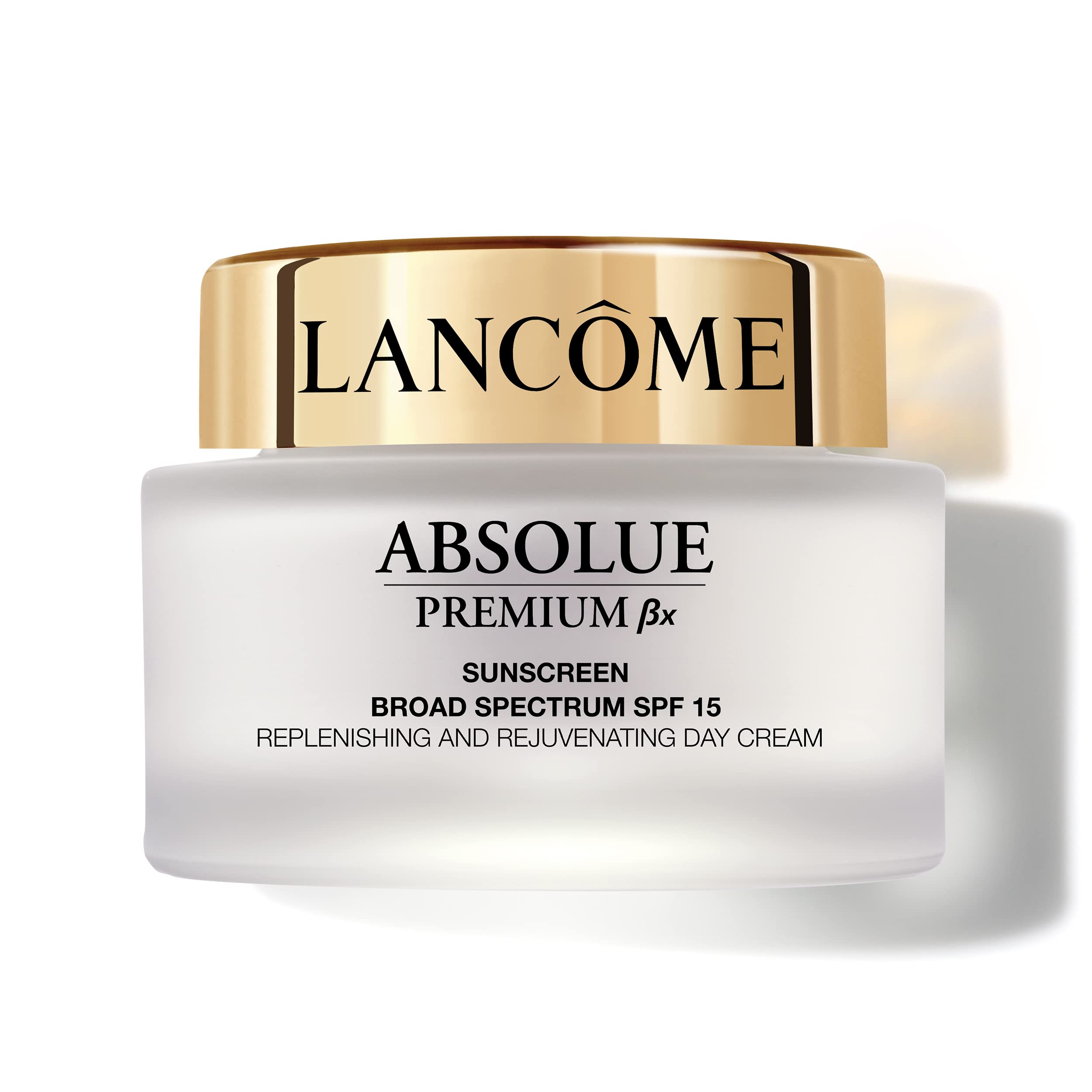Lance9me Absolue Premium BX Day Cream jar closeup shows rich hydrating texture.