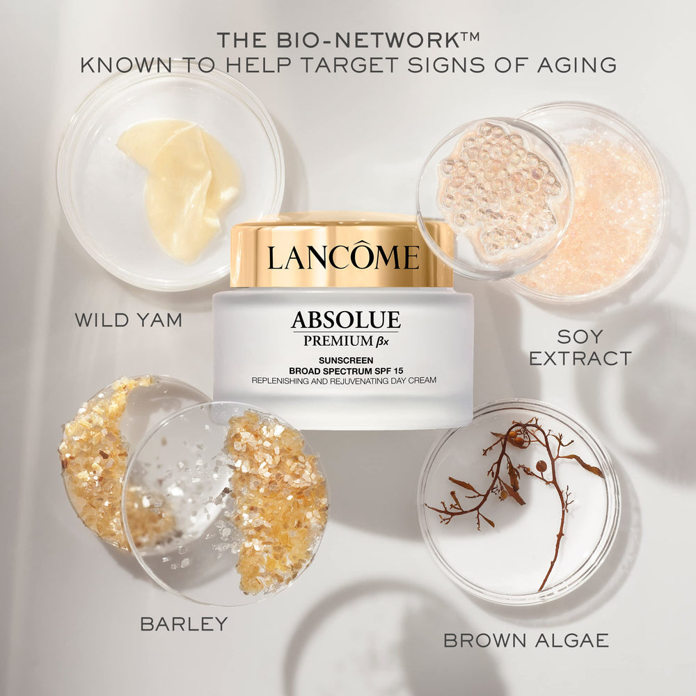 Lance9me Absolue Premium BX Day Cream texture swirl demonstrates luxurious moisture.