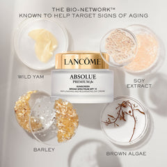 Lance9me Absolue Premium BX Day Cream texture swirl demonstrates luxurious moisture.