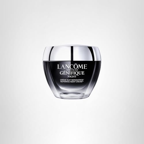 Lancôme Advanced Génifique Night Cream bottle glow suggesting overnight radiance.
