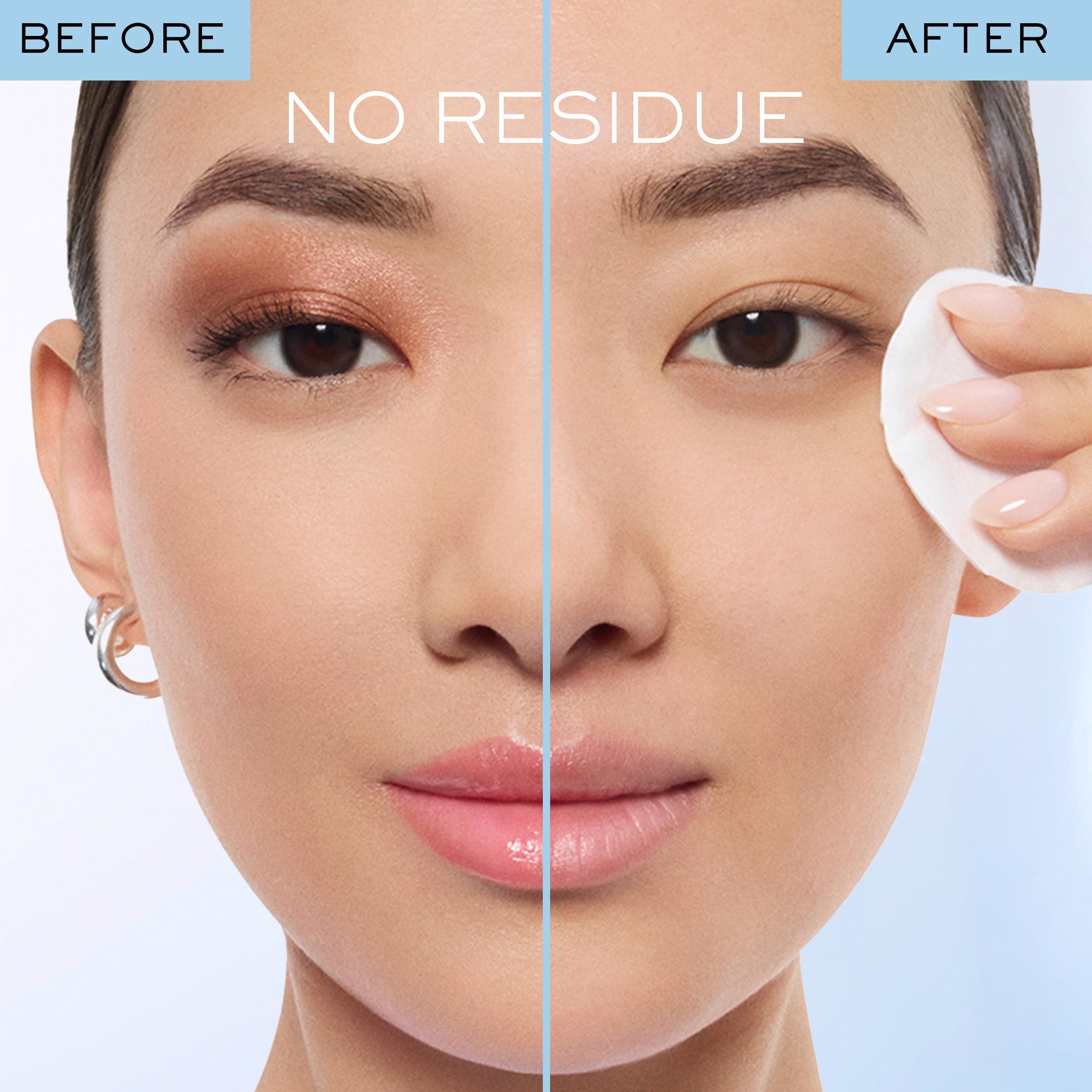 Lancôme Bi-Facil non-greasy finish leaves skin refreshed after makeup removal.
