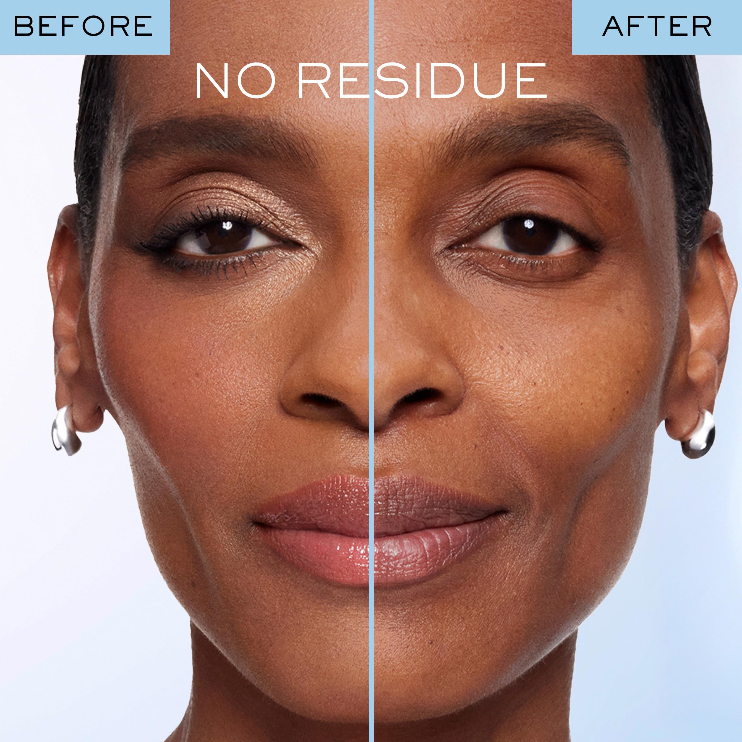 Lancôme Bi-Facil water phase emollients image suggests refreshing, residue-free cleansing.
