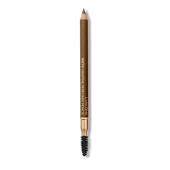Lancôme Brow Shaping Powdery Eyebrow Pencil in 08 Dark Brown application close-up for natural definition.