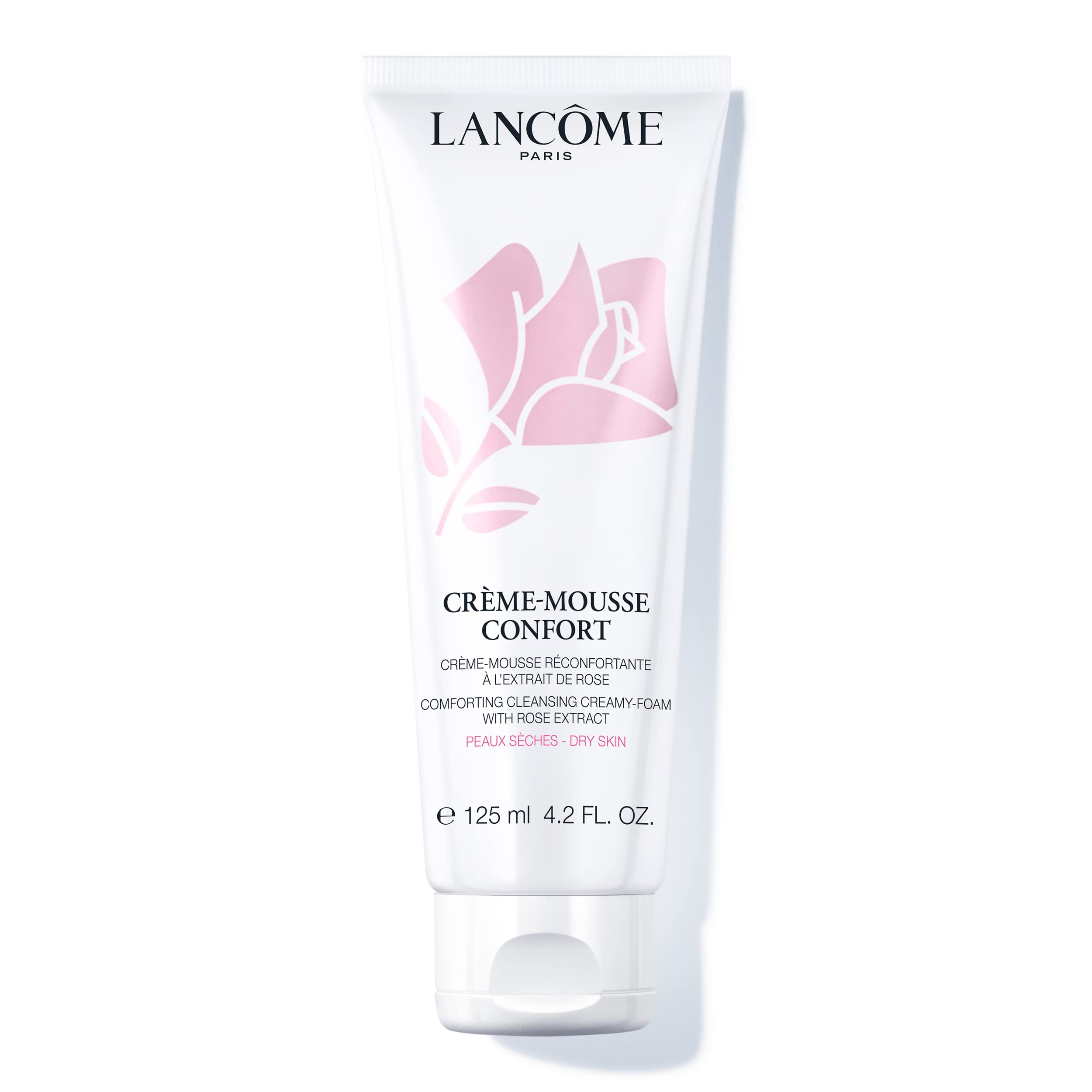Lancôme Créme Mousse Confort shows rich foam texture for gentle cleansing and makeup removal.