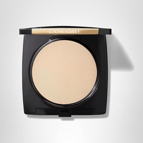 Lancôme Dual Finish packaging open reveals compact design and portability.