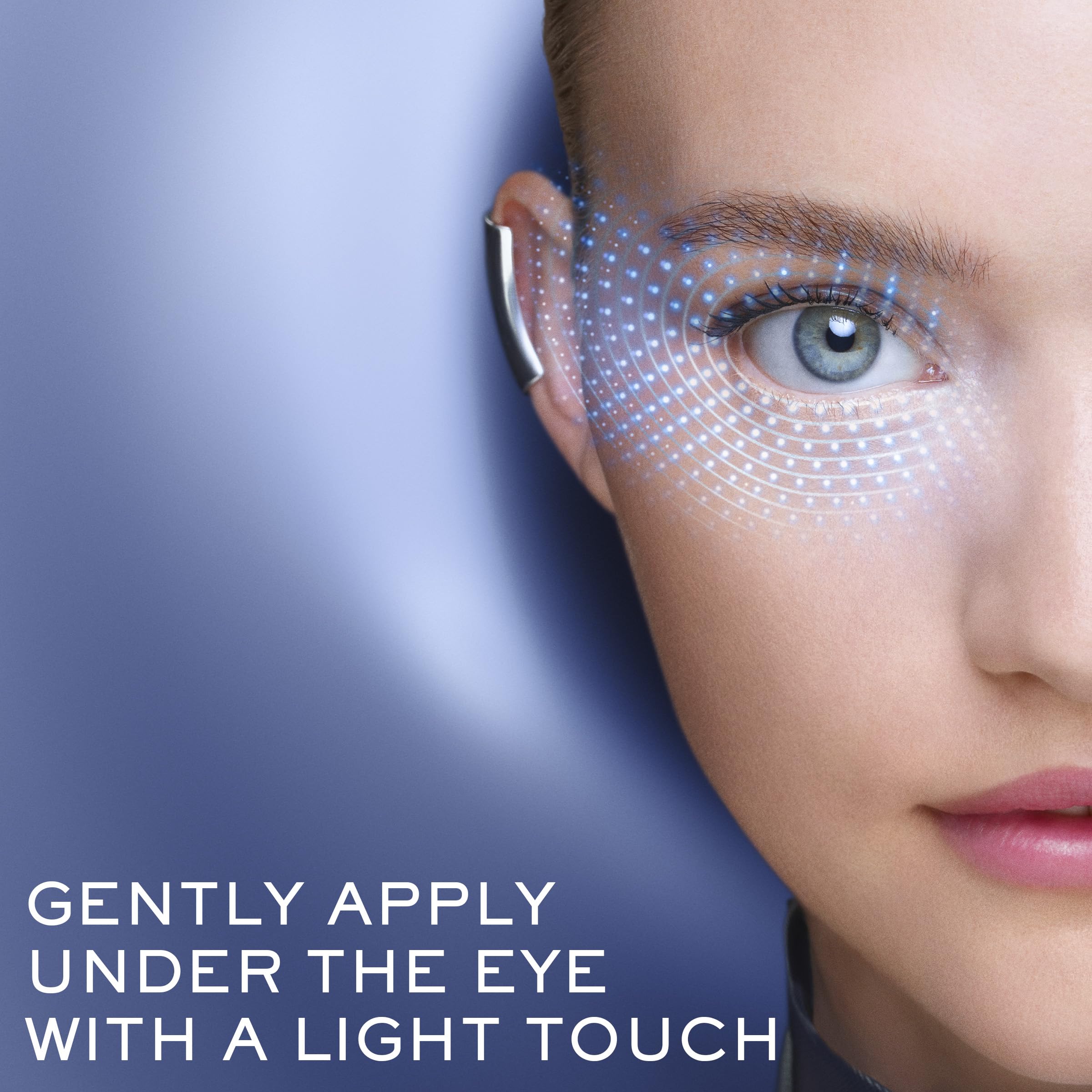 Lancôme Génifique Eye Cream visual showing reduced under-eye darkness.