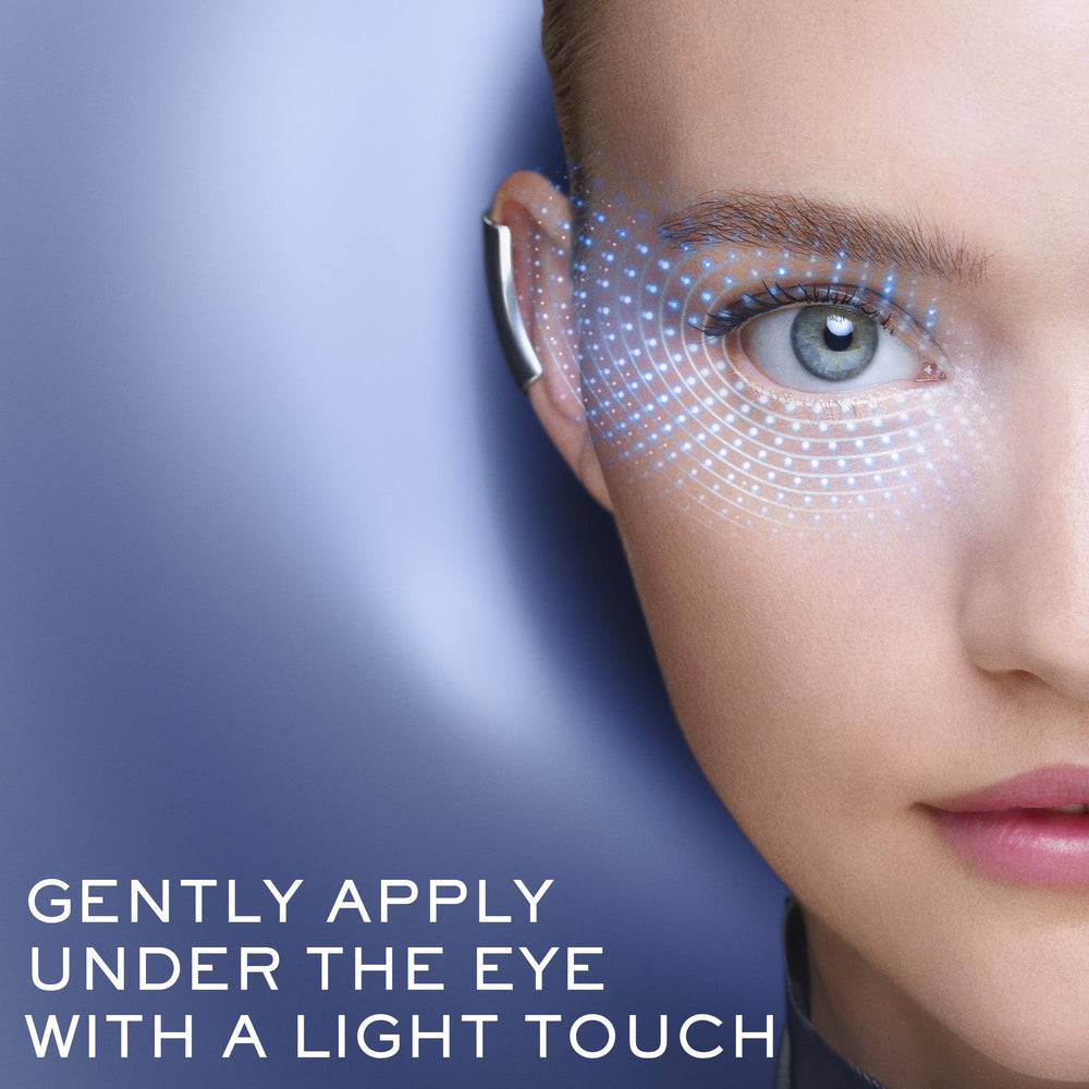 Lancôme Génifique Eye Cream visual showing reduced under-eye darkness.