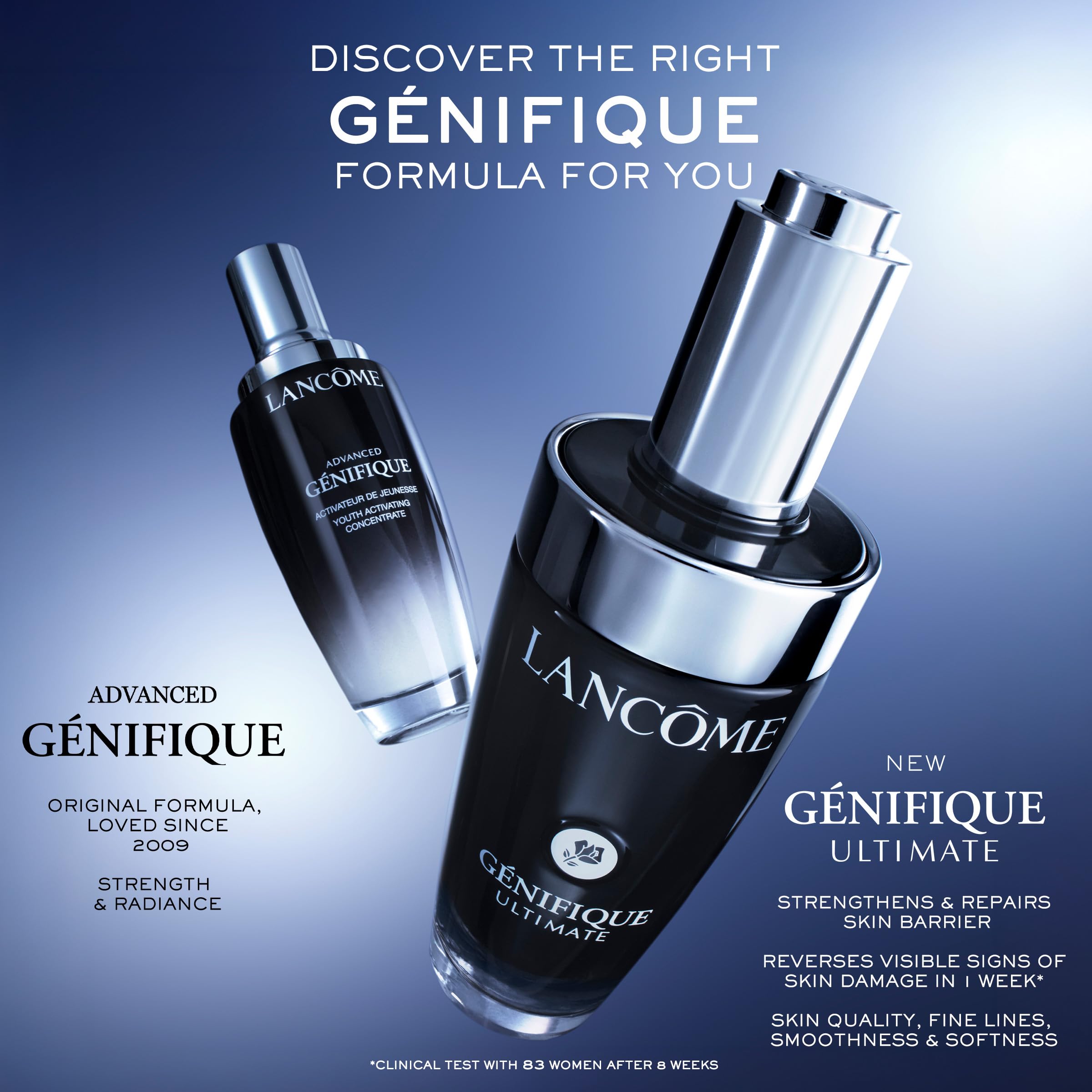 Lancôme Génifique Ultimate texture on hand suggests smooth skin and softness