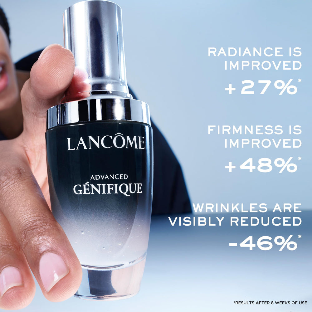Lancôme Génifique vitamin-cg-brightening focus illustrates antioxidant protection and skin glow