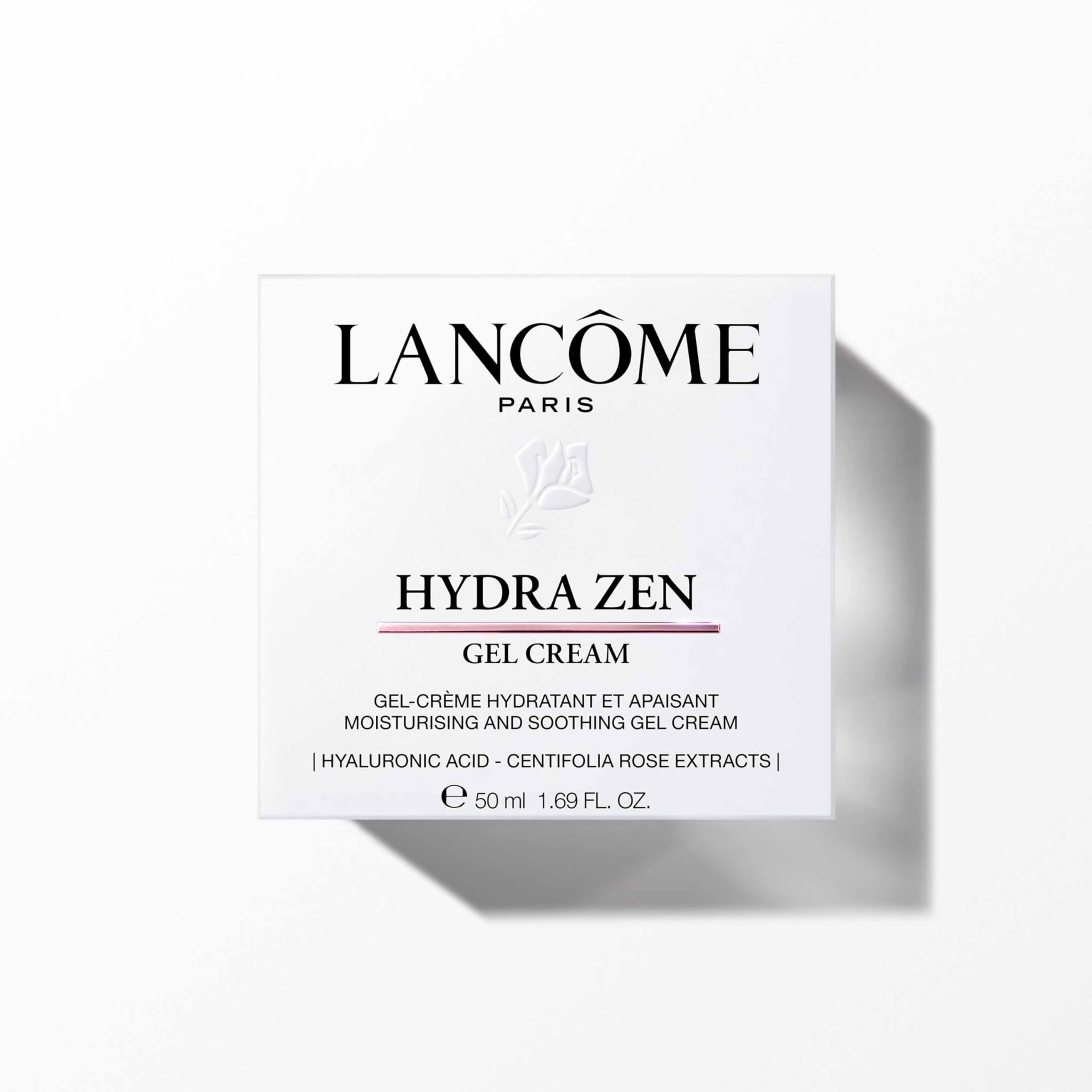 Lancôme Hydra Zen Gel Cream texture swirls showcase lightweight hydration.