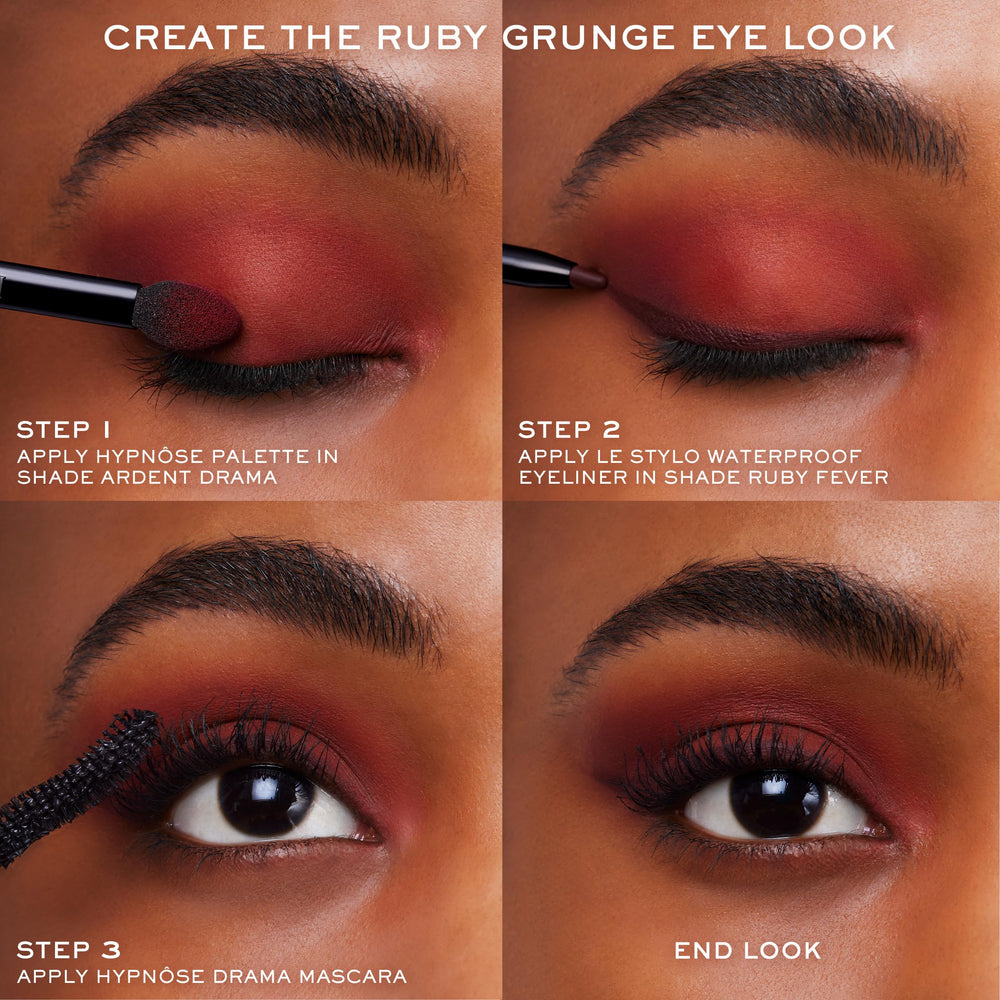 Lancôme Hypnôse Rose swatches demonstrate day-to-night transition on eyelids.