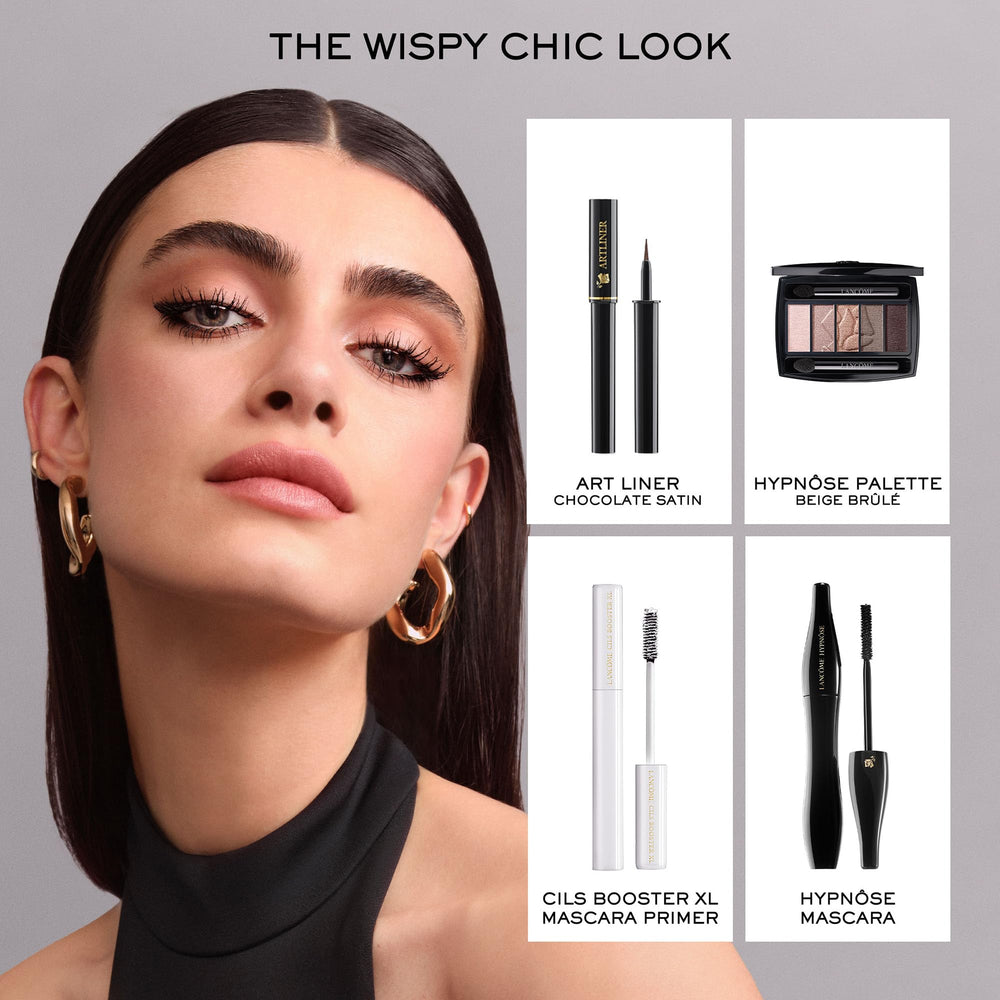 Lancôme Hypnôse Mascara before-after lashes showcase noticeable volume and separation.