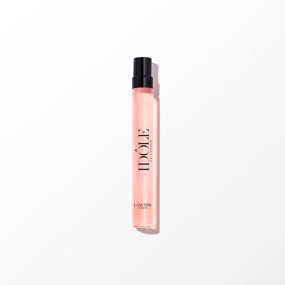 Lancôme Idôle bottle front view, sleek travel-friendly design for on-the-go refreshment.