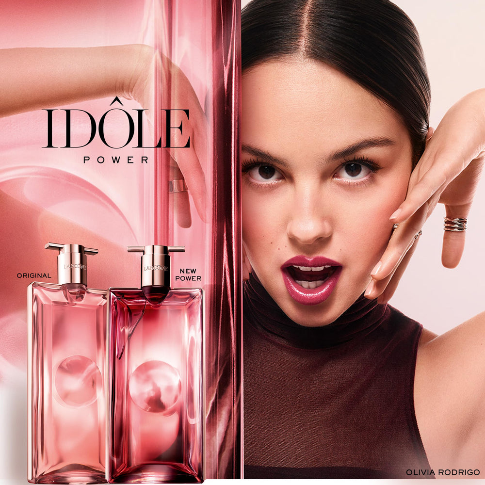 Lancôme Idôle Power fragrance swatch reveals Pomarose and damascena rose profile