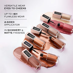 Lancôme Idôle Tint dual-applicator flat side showcases versatile eyeshadow and blush use.