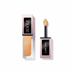 Lancôme Idôle Tint Golden Hour bottle close-up showing iridescent champagne shimmer for a soft glow look